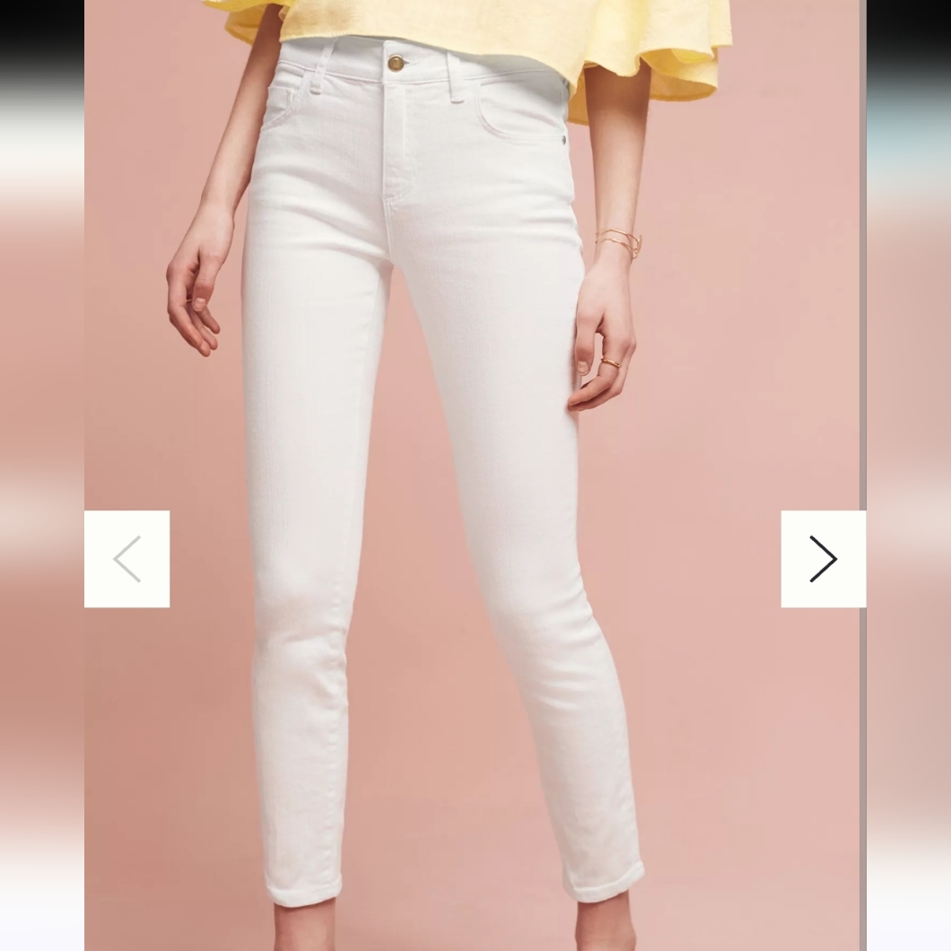 Pilcro Anthropologie Women's Crisp White Skinny Jeans